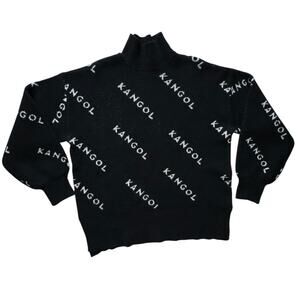 Preppy Kangol Women's Turtle Neck AOP Sweater Size M